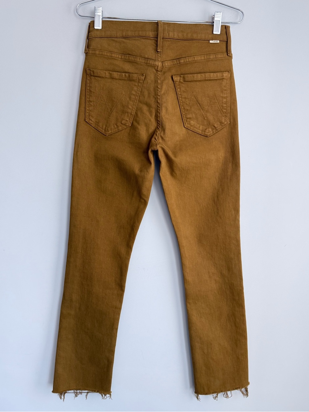 MOTHER Mid Rise Dazzler Ankle Fray Tapenade Brown Olive Jeans 27 NWOT - Picture 3 of 16